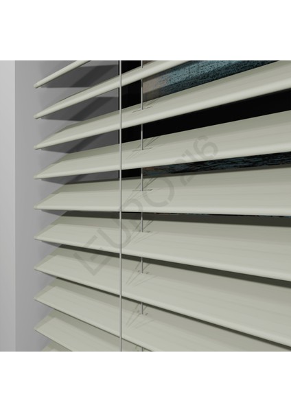 Ahşap Jaluzi Perde 50 mm GERÇEK AHŞAP Motorlu / Kumandalı KREM Renk modelleri