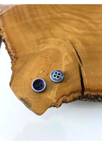 11,5 mm Lacivert-Beyaz Polyester Düğme(25 Adet) fiyatları