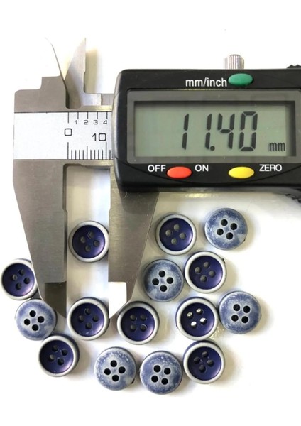 11,5 mm Lacivert-Beyaz Polyester Düğme(25 Adet) modelleri