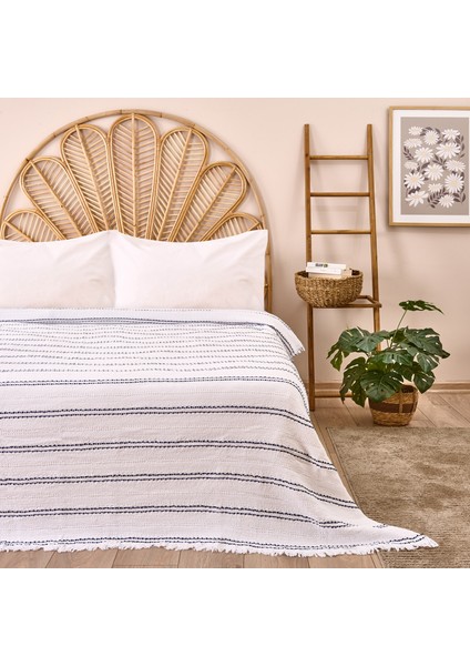 Soft Çift Kişilik Yatak Örtüsü - Gri - 225X250 cm