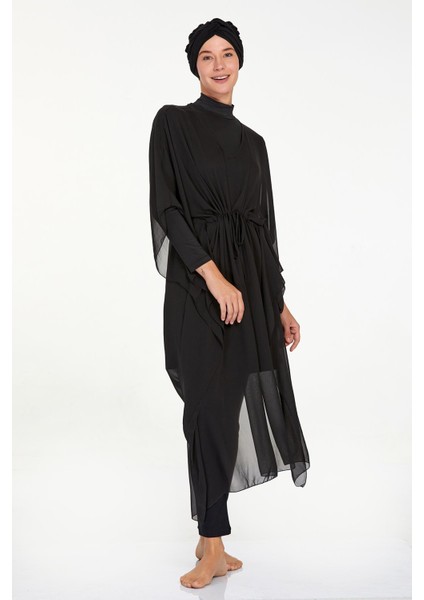 Mayo Üzerine Tek Pareo Kaftan Lına 6039 Siyah fırsatları