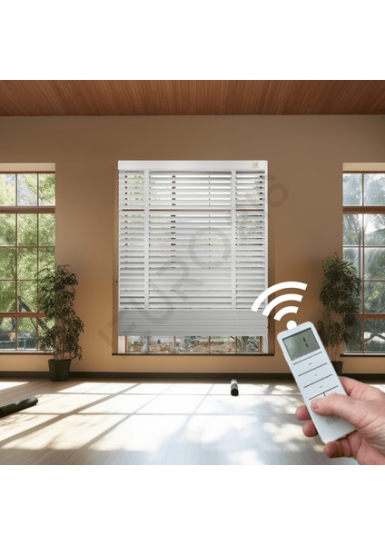 Motorlu Ahşap Jaluzi Perde 50 mm fiyatları