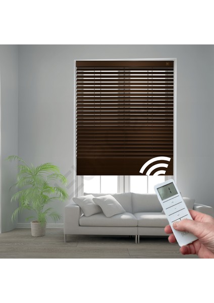 Motorlu Ahşap Jaluzi Perde 50 mm indirimleri