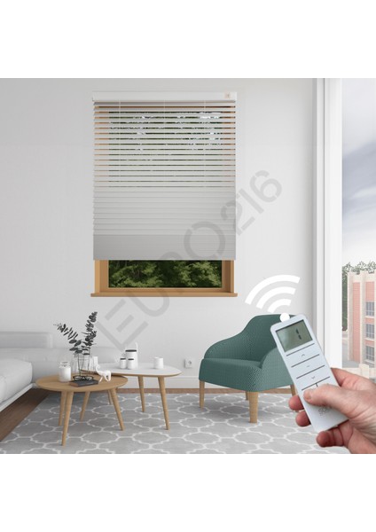 Motorlu Ahşap Jaluzi Perde 50 mm fırsatları