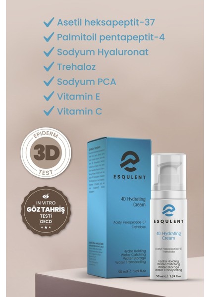 4 Boyutlu Gece Gündüz Nemlendirici Bakım Kremi E ve C Vitamin Destekli modelleri
