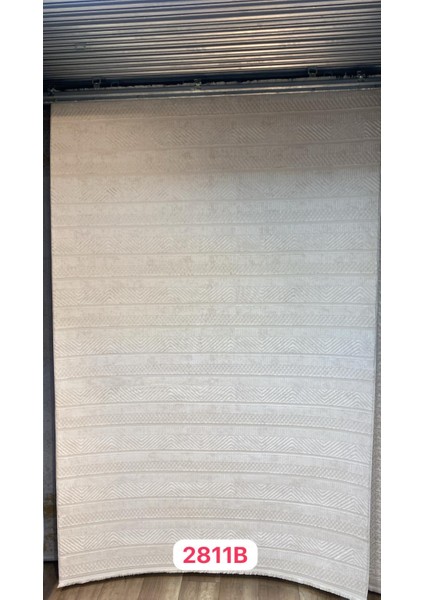 Karizma 02811B Bej Beyaz Modern Çizgili Halı fiyatları
