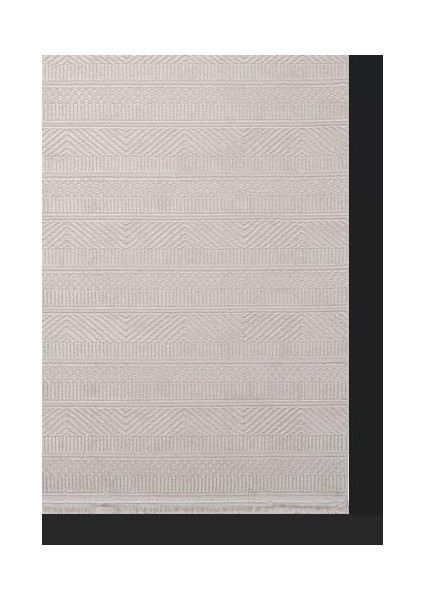 Karizma 02811B Bej Beyaz Modern Çizgili Halı modelleri