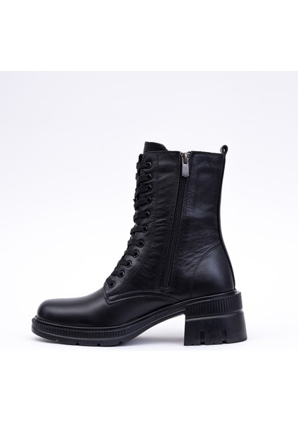 Kadın Hakiki Deri Kışlık Ökçeli Bağcıklı Fermuarı Bot modelleri