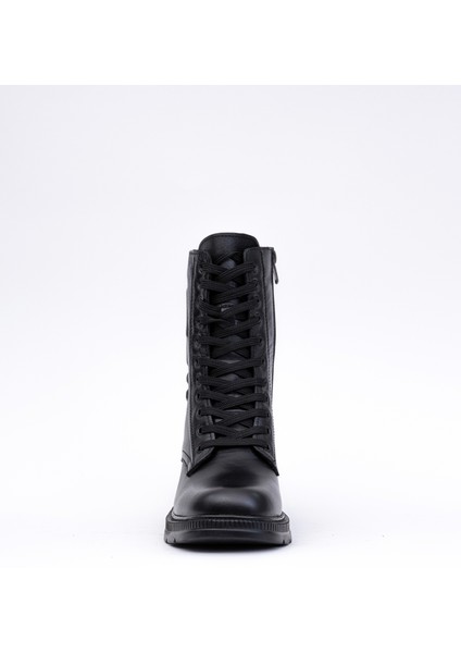 Kadın Hakiki Deri Kışlık Ökçeli Bağcıklı Fermuarı Bot indirimleri