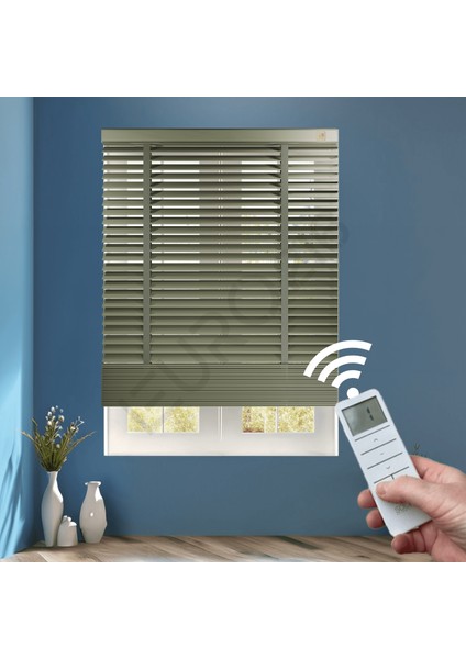 Motorlu Ahşap Jaluzi Perde 50 mm indirimleri