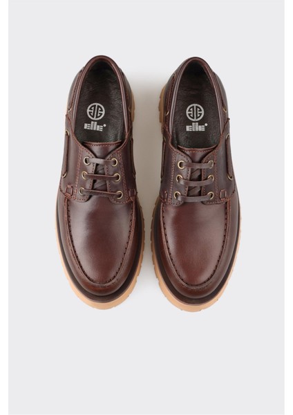 Elle Kahve Deri Kadın Günlük Ayakkabı fırsatları