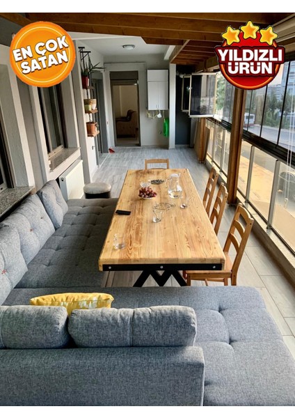 Doğal Ahşap Yemek MASASI-70-100