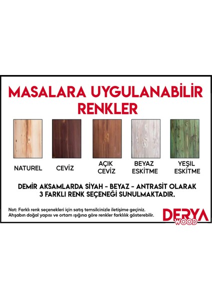 Doğal Ahşap Yemek MASASI-70-100