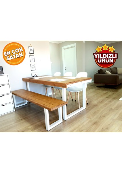 Doğal Ahşap Yemek MASASI-70-120