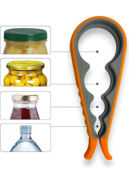 Kavanoz-Şişe Kapağı Açma Aparatı Plastik-Turuncu fiyatları
