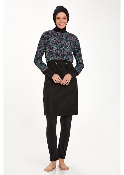 Tam Kapalı Tesettür Mayo Sally 1407 Siyah modelleri