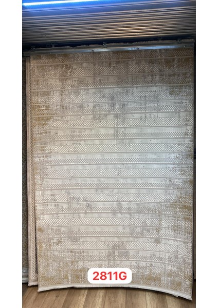 Karizma 02811G Gold Krem Modern Çizgili Halı fiyatları