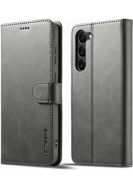 Samsung Galaxy S23 Artı Buzağı Doku Yatay Çevir Deri Kılıf (Yurt Dışından)