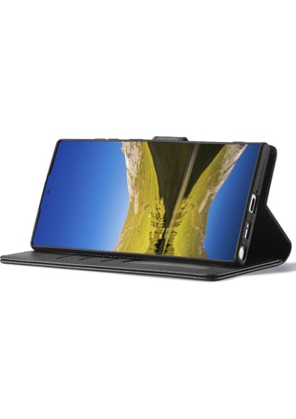 Tutucu Kart Yuvaları ile Samsung Galaxy S24 Ultra Için Kılıf Cüzdan Buzağı Flip (Yurt Dışından) fırsatları