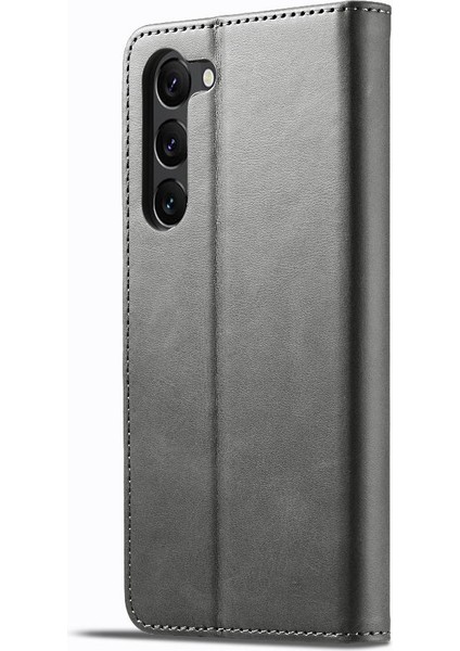 Samsung Galaxy S23 Artı Buzağı Doku Yatay Çevir Deri Kılıf (Yurt Dışından)