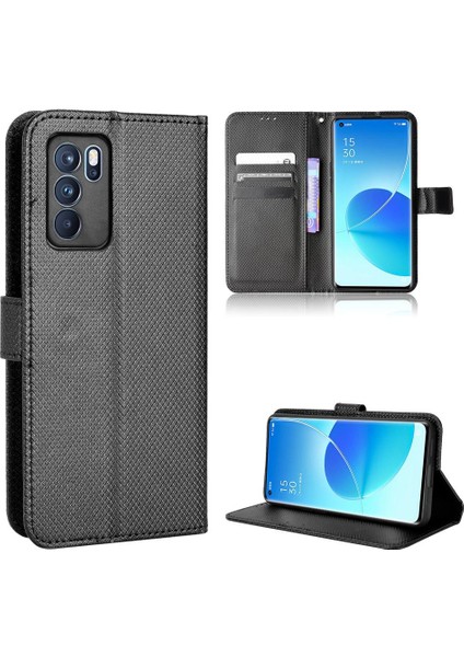Oppo Oppo 6 Pro Artı 5g Kapak Için Kickstand Manyetik Cüzdan Kartı (Yurt Dışından)