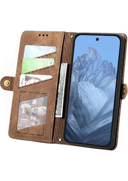 Google Piksel 9 Pro Xl Flip Kapak Için Flip Case Darbeye Basit Iş (Yurt Dışından)