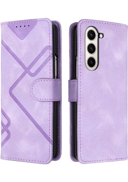 Samsung Galaxy Z Için Flip Case Kart ile Kat 6 Manyetik Kapak Pu Deri (Yurt Dışından)