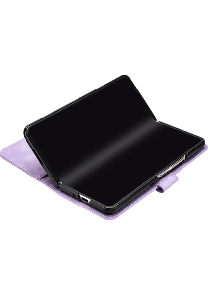 Samsung Galaxy Z Için Flip Case Kart ile Kat 6 Manyetik Kapak Pu Deri (Yurt Dışından)