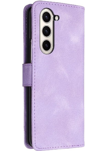 Samsung Galaxy Z Için Flip Case Kart ile Kat 6 Manyetik Kapak Pu Deri (Yurt Dışından)