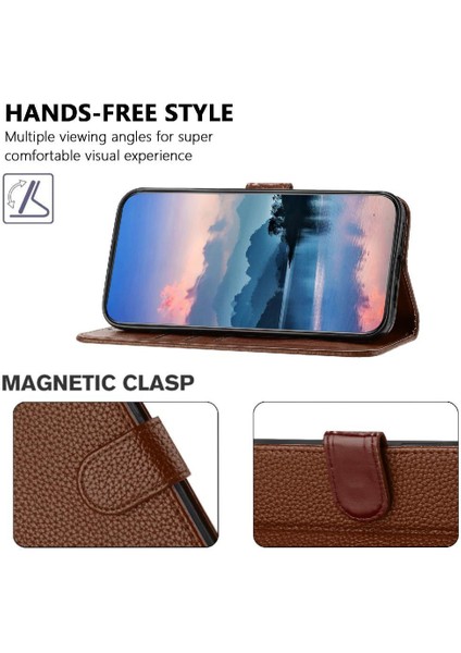 Realme C63 4g Için Telefon Kılıfı Pu Deri Cüzdan Flip Folio Litchi Desen (Yurt Dışından) indirimleri