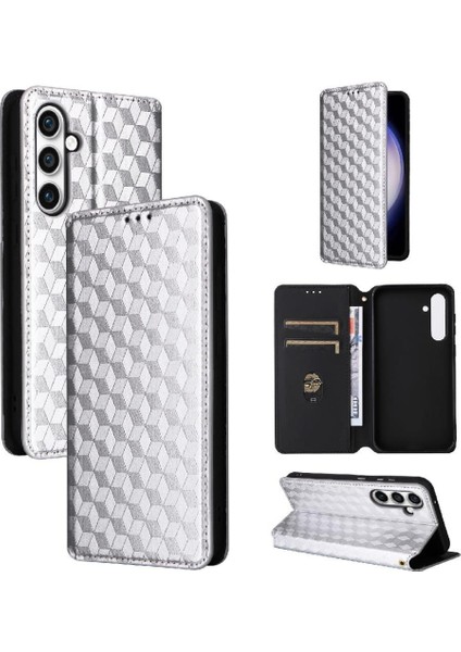 Samsung Galaxy S24 Fe Pu Deri Cüzdan Manyetik Kapatma Için Flip Case (Yurt Dışından)