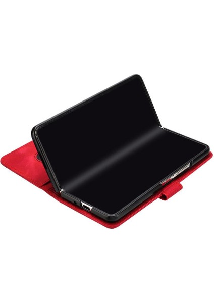 Samsung Galaxy Z Için Flip Case Kart ile Kat 6 Manyetik Kapak Pu Deri (Yurt Dışından)
