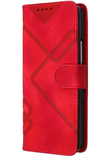 Samsung Galaxy Z Için Flip Case Kart ile Kat 6 Manyetik Kapak Pu Deri (Yurt Dışından)