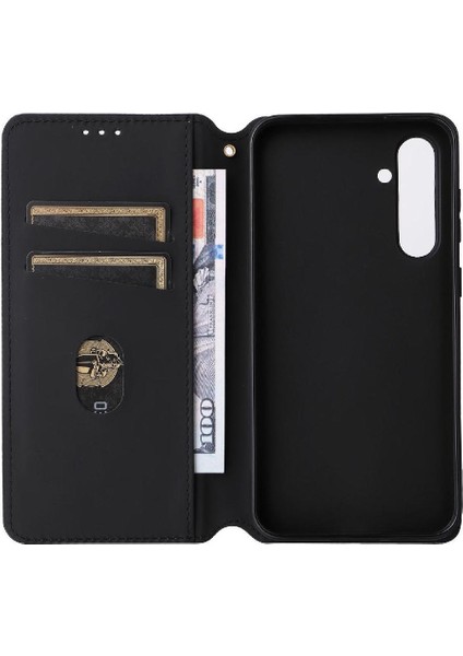 Samsung Galaxy S24 Fe Pu Deri Cüzdan Manyetik Kapatma Için Flip Case (Yurt Dışından)