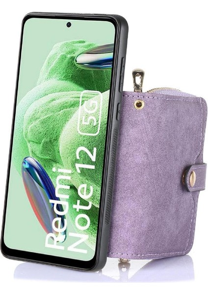 Xairedmi Redmi Not 12 Için Kılıf 5g 7 Kart Yuvaları Premium Deri Ayarlanabilir (Yurt Dışından)
