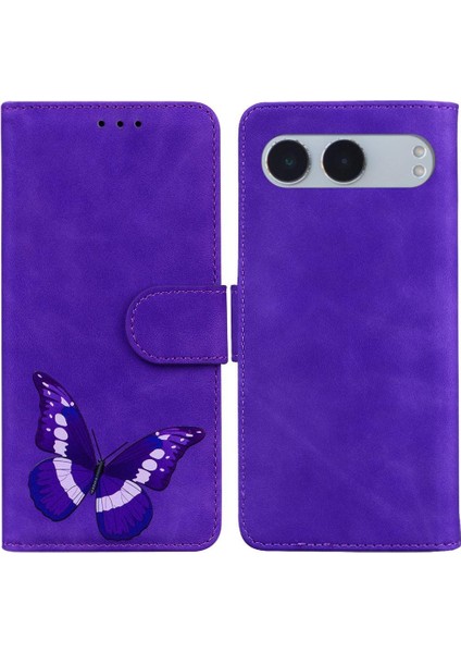 Oneplus Nord 4 Için Flip Case Kelebek Flip Folio Kapak Kart Yuvaları Renk (Yurt Dışından)