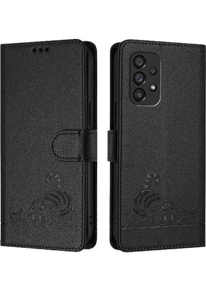 Samsung Galaxy A53 5g Için Kılıf Cüzdan Kapak Çevirin Kedi Rfıd Kart Yuvası Tutucu (Yurt Dışından) indirimleri