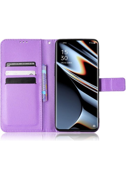 Oppo Bulmak Için Kılıf X5 Pro Kickstand Manyetik Cüzdan Kapak Kart Tutucu (Yurt Dışından)