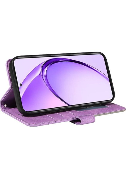 Oppo A3 Pro 5g Için Flip Case Dikiş Renk Deri Cüzdan Kickstand Flip (Yurt Dışından)
