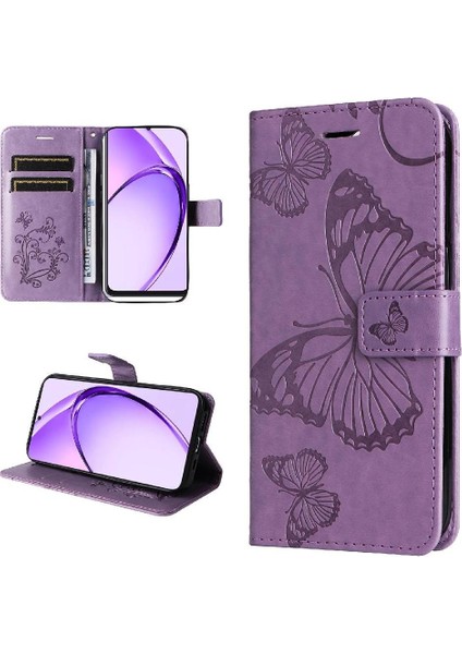 Kart Yuvası Standı Flip Kickstand ile Oppo A3 Pro 5g Pu Deri Için Kılıf (Yurt Dışından)