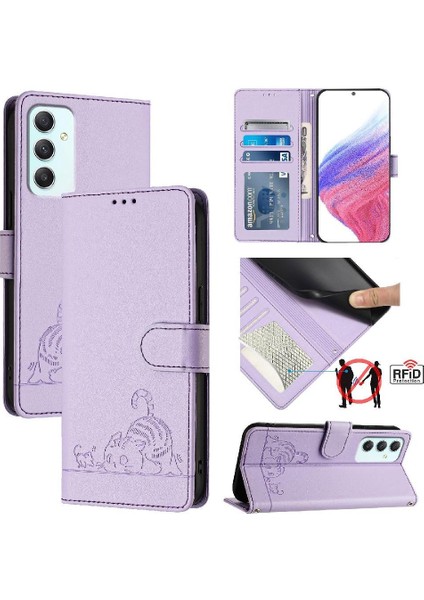 Samsung Galaxy A35 5g Kart Yuvası Tutucu Için Kickstand Kedi Rfıd Cüzdan (Yurt Dışından) indirimleri