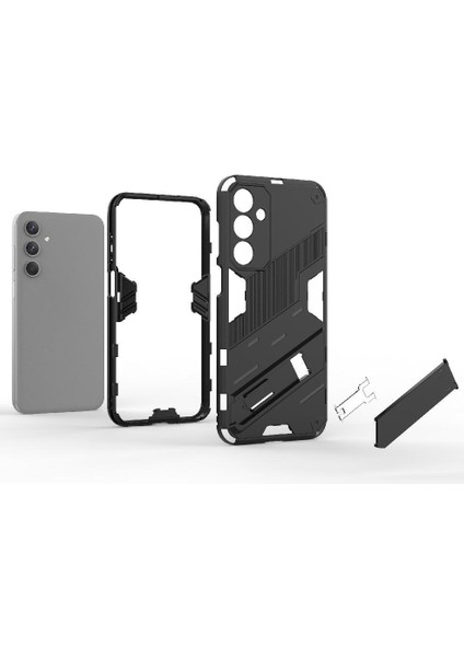 Samsung Galaxy M35 5g Sağlam Askeri Kickstand Koruyucu Kapak (Yurt Dışından)