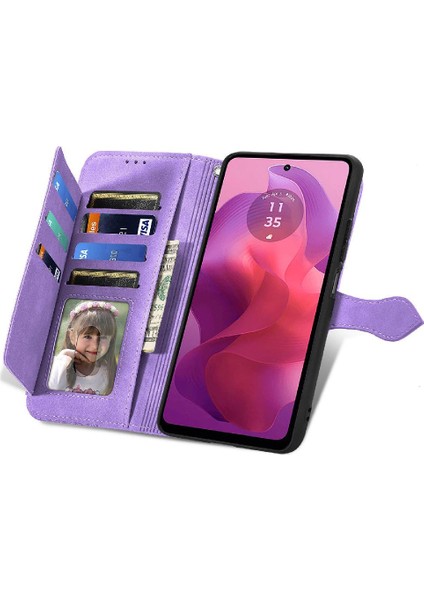 Motorola Moto G24 Çoklu Kart Yuvası Flip Fermuar Tarzı Cüzdan Için Kılıf (Yurt Dışından) fırsatları