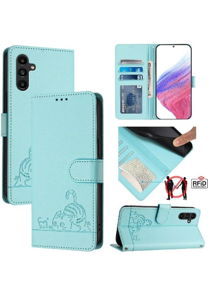 Samsung Galaxy A13 5g Kart Yuvası Tutucu Için Kickstand Cüzdan Flip Kedi (Yurt Dışından) indirimleri