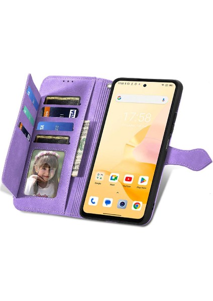 Blackview Shark8 Flip Fermuar Tarzı Cüzdan Çoklu Kart Yuvası Için Kılıf (Yurt Dışından)