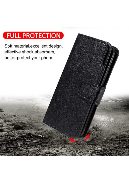 IPhone 15 Için Kılıf Artı Kickstand Pu Deri 9 Kart Yuvaları Cüzdan Manyetik (Yurt Dışından)