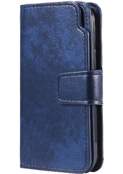 IPhone 15 Için Kılıf Artı Kickstand Pu Deri 9 Kart Yuvaları Cüzdan Manyetik (Yurt Dışından)