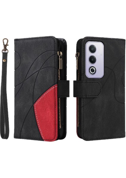 Oppo A3 Pro 5g Için Kılıf Fermuar Cüzdan Tarzı Dokuz Kart Yuvaları ile Kart (Yurt Dışından)
