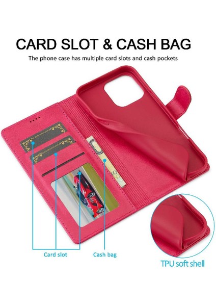 Tutucu Kart Yuvaları ile IPhone 16 Pro Için Flip Case Cüzdan Buzağı Doku (Yurt Dışından) fırsatları