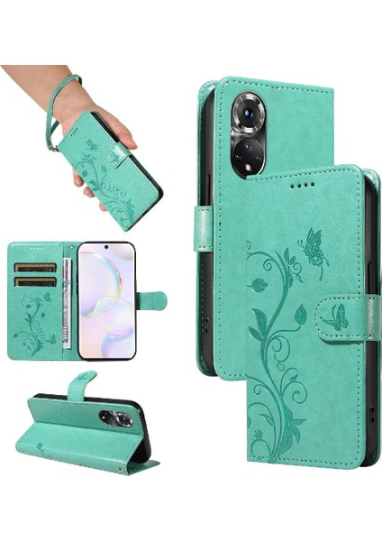 Huawei Nova 9 Için Kılıf ve El Kayışı Cüzdan Telefon Kılıfı ile Kart Yuvası (Yurt Dışından) indirimleri